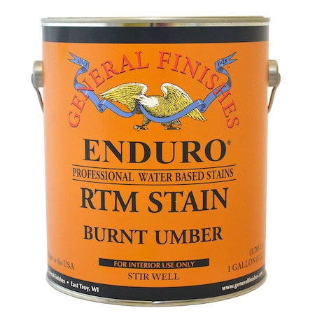 General Finishes 1 Gal Burnt Umber Enduro RTM Water-Based Wood Stain BUGA